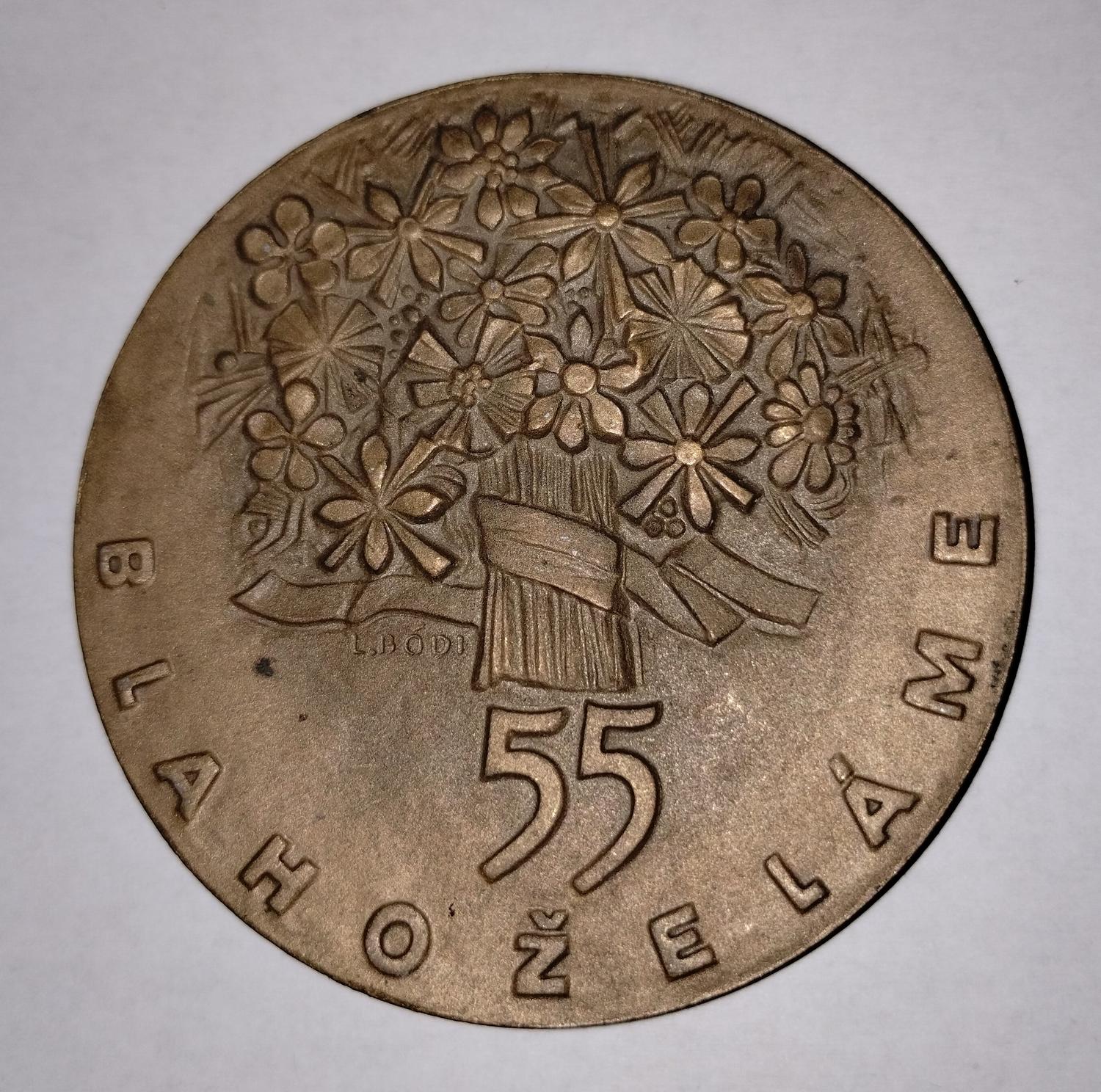 Predná strana - 55 blahoželáme