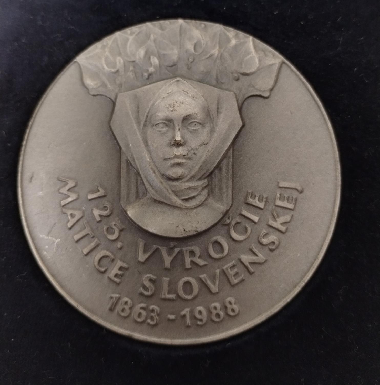 Predná strana - Matica Slovenská 125 výročie