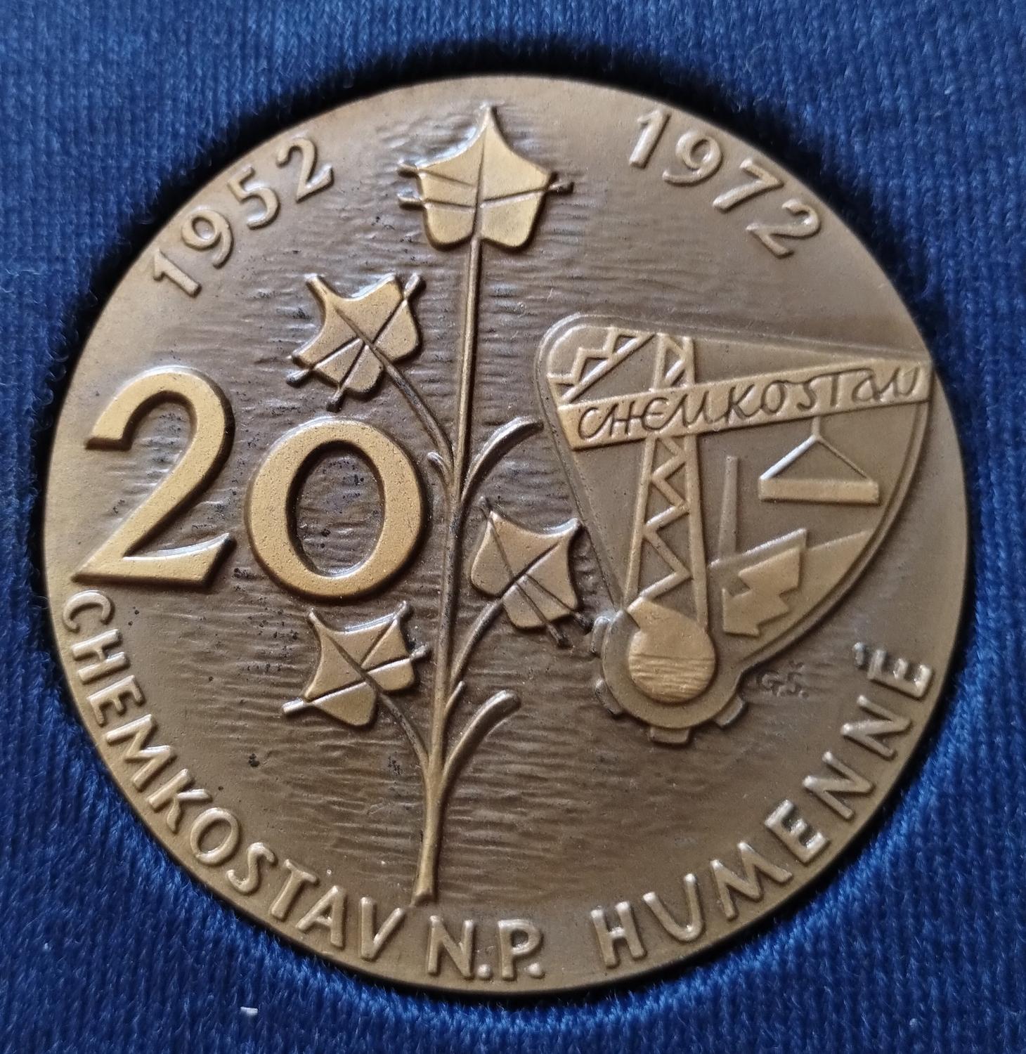 Predná strana - Chemkostav Humenné 20 výročie