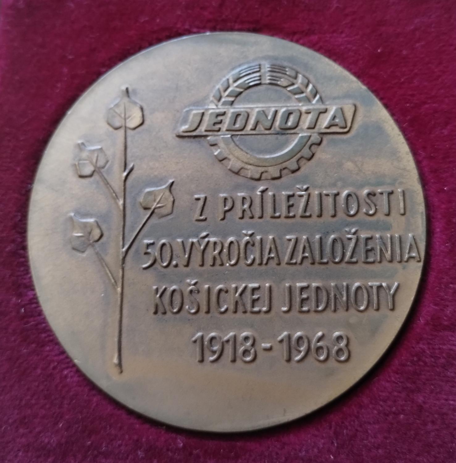 Predná strana - Jednota Košice 50 výročie