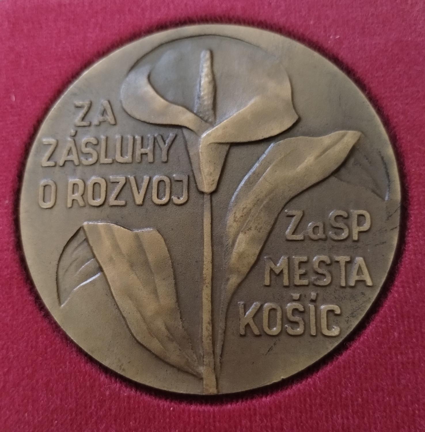 Predná strana - Za zásluhy o rozvoj Košíc