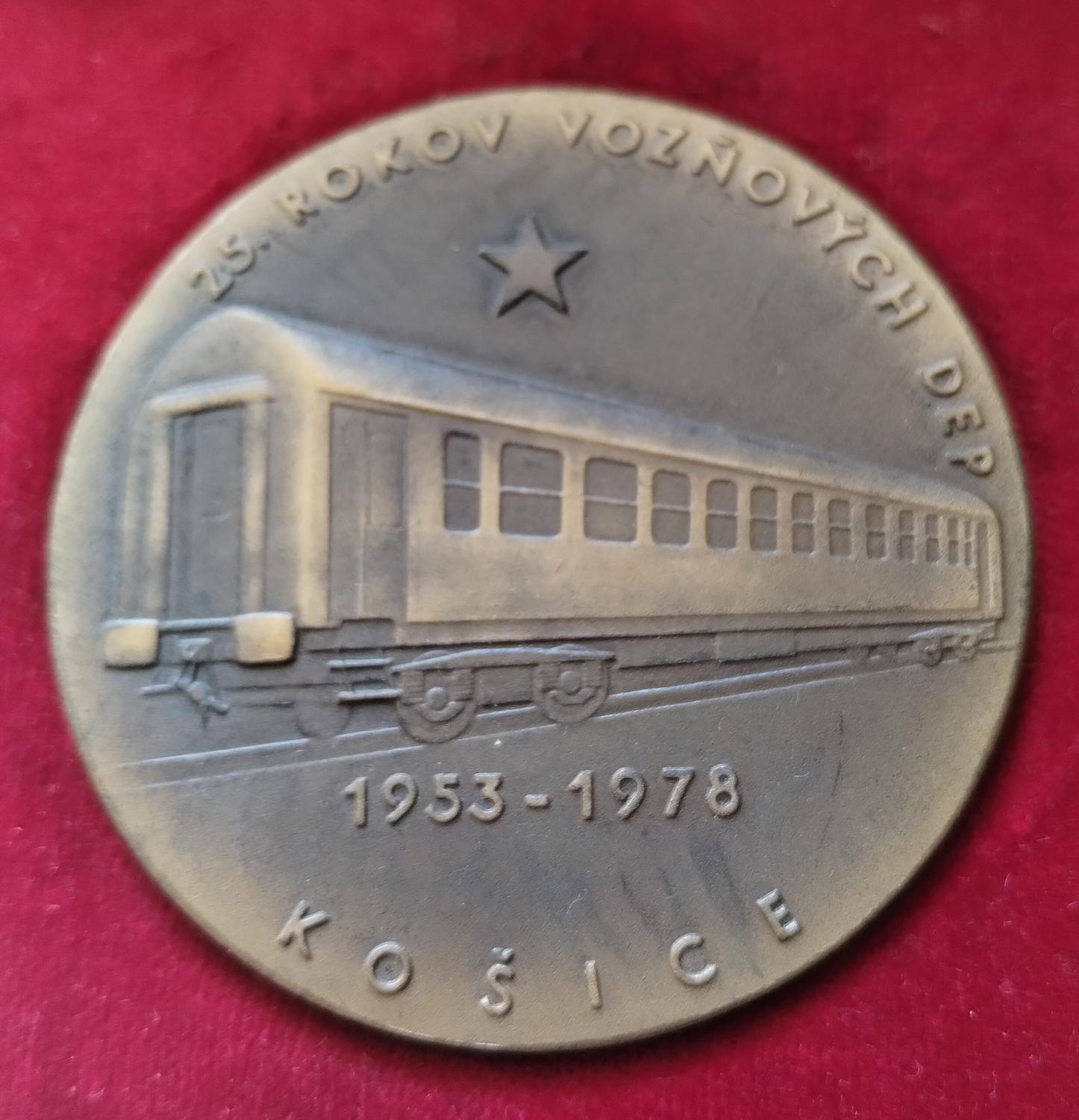 Predná strana - Vozňové depá Košice 25 rokov