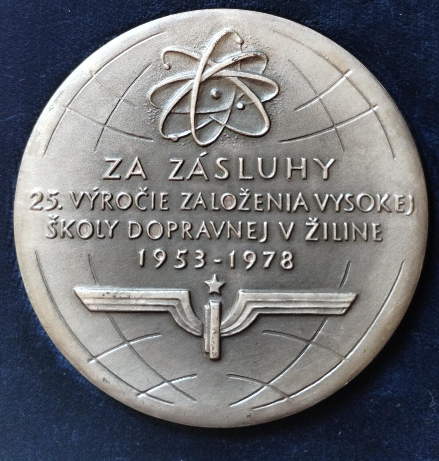 Zadná strana - Vysoká škola dopravná Žilina 25 výročie