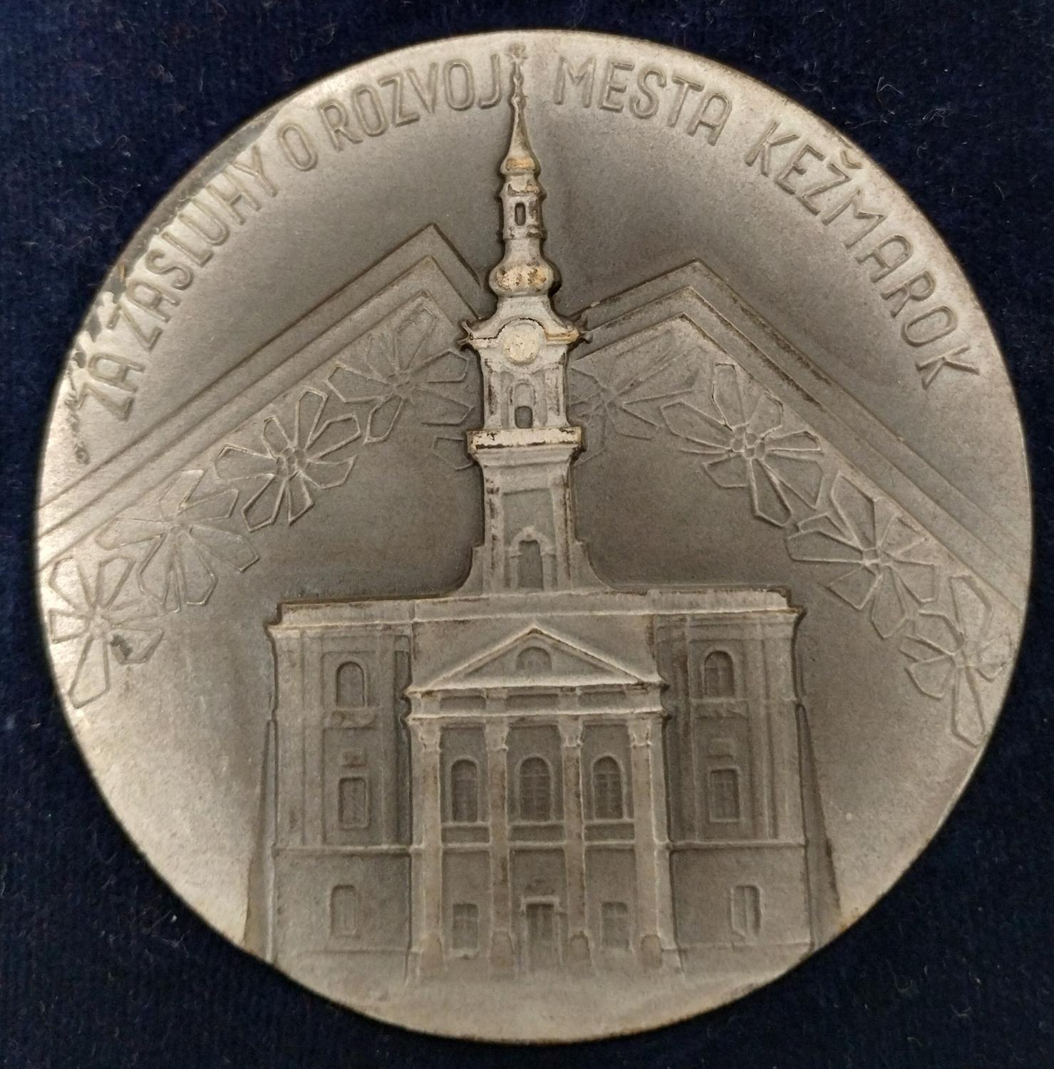 Predná strana - Kežmarok za zásluhy o rozvoj mesta