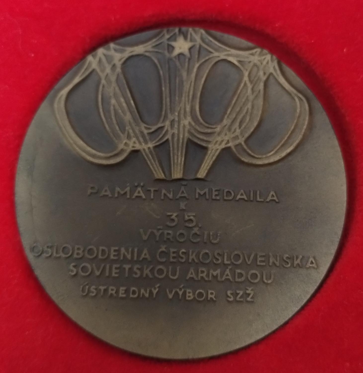 Zadná strana - SZŽ 35 výročie oslobodenia