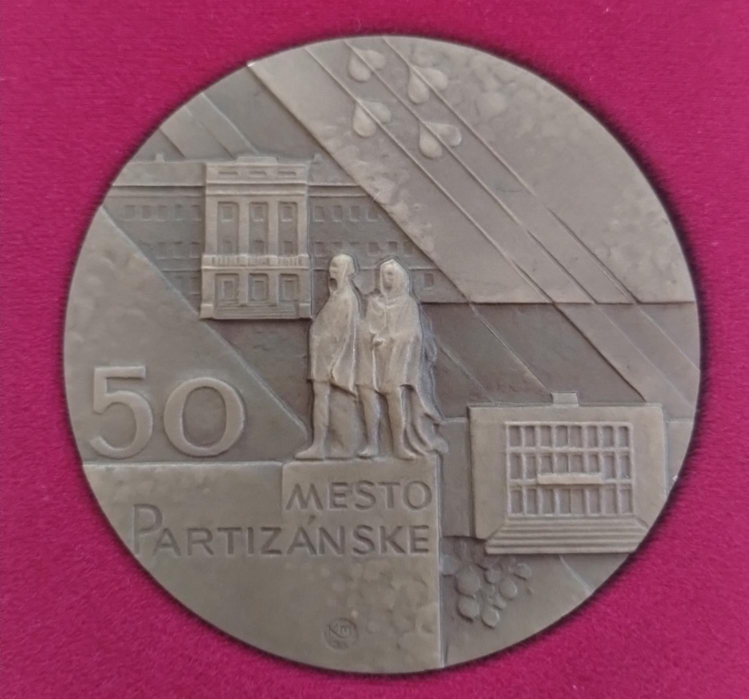 Predná strana - Mesto Partizánske 50 rokov