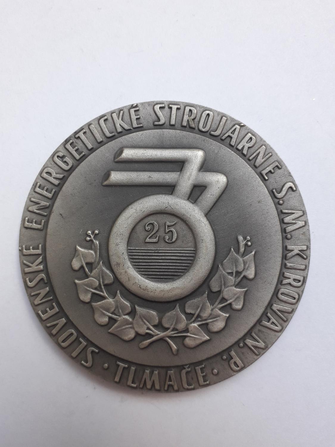 Zadná strana - SES Tlmače 25 výročie za záslužnú prácu