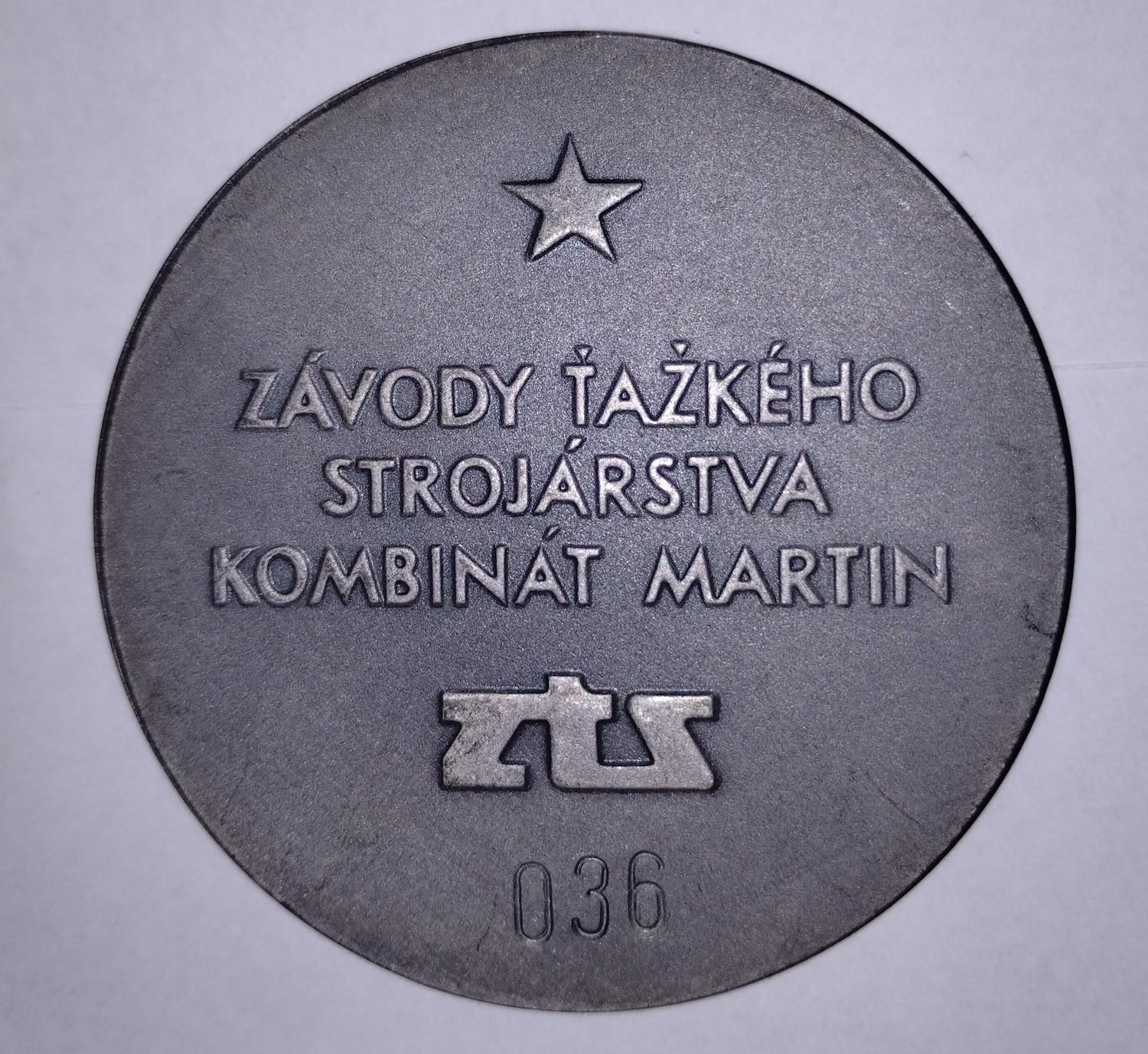 Zadná strana - Závody ťažkého strojárstva za mimoriadne zásluhy